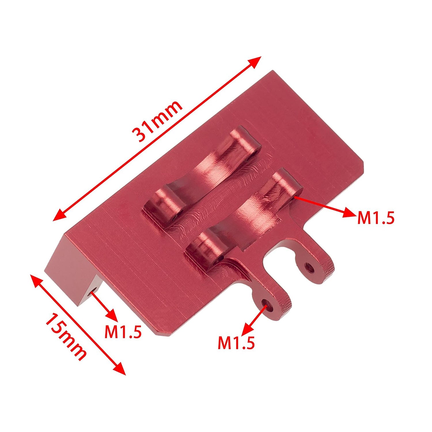 Red Servo Mount size for Axial Scx24 Emax ES08ma