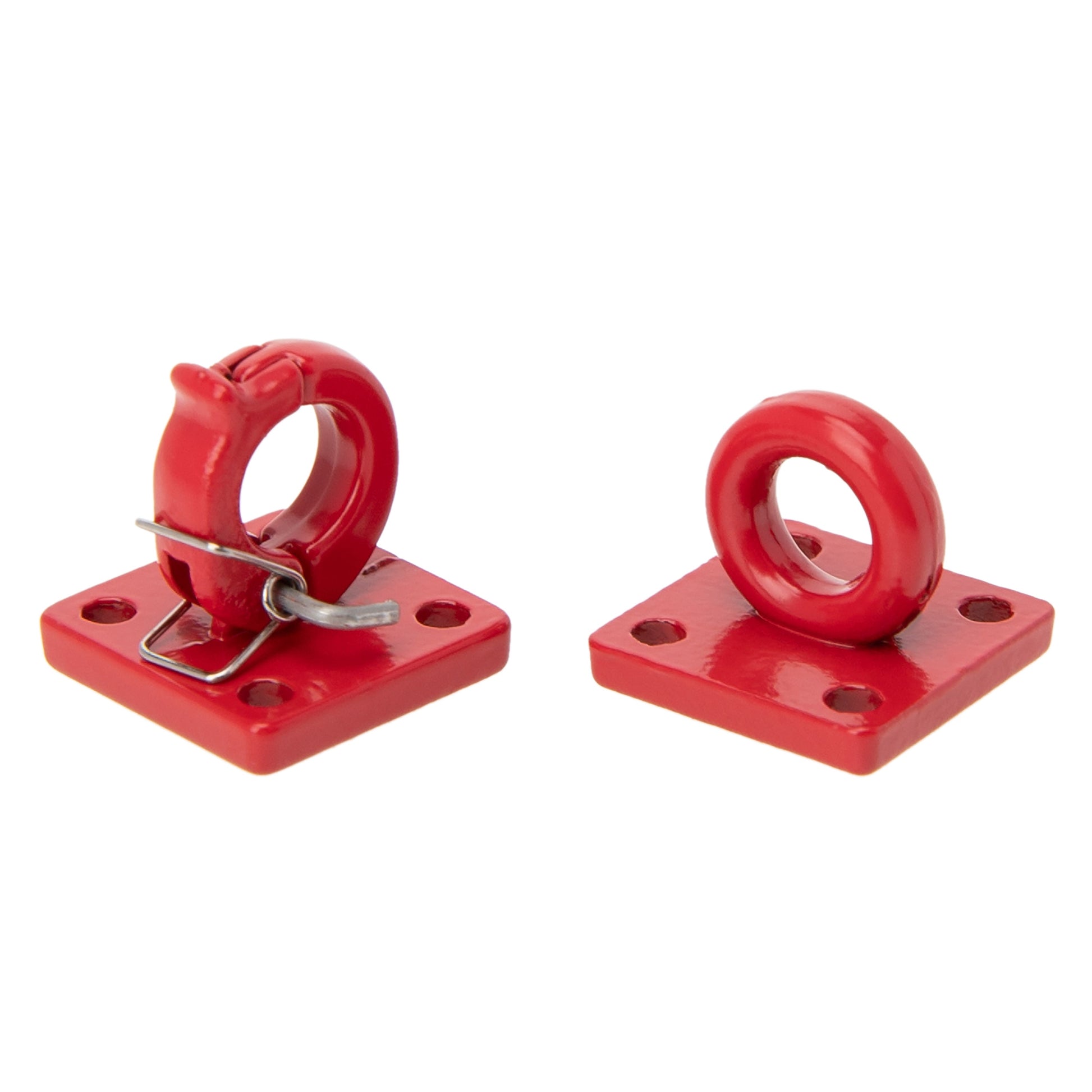 Red Metal Rescue Buckle Simulation Tow Hook for 1/10 RC Car