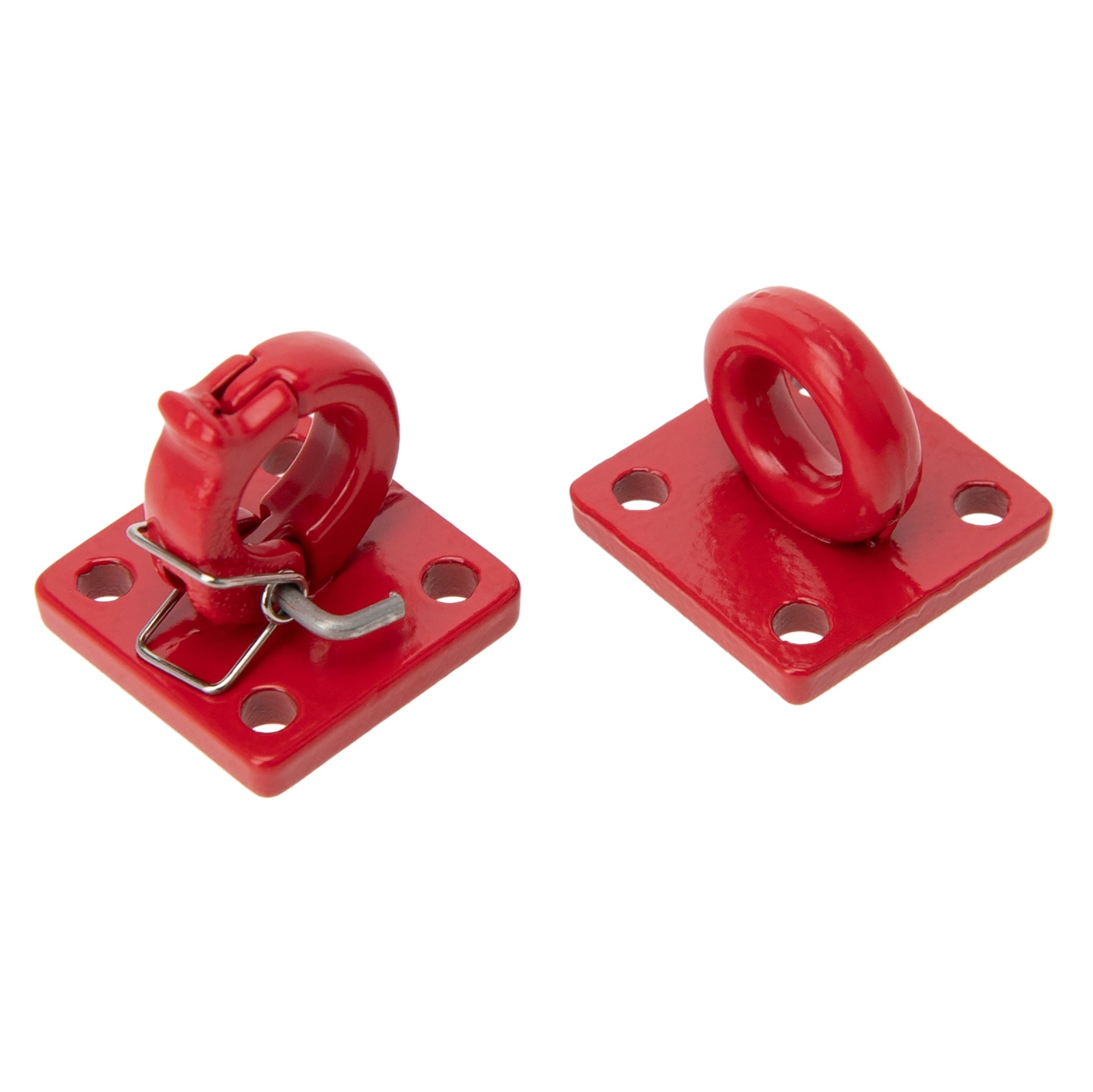 Red Metal Rescue Buckle Simulation Tow Hook for 1/10 RC Car