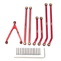 Red Aluminum chassis links for scx24 Jeep Gladiator