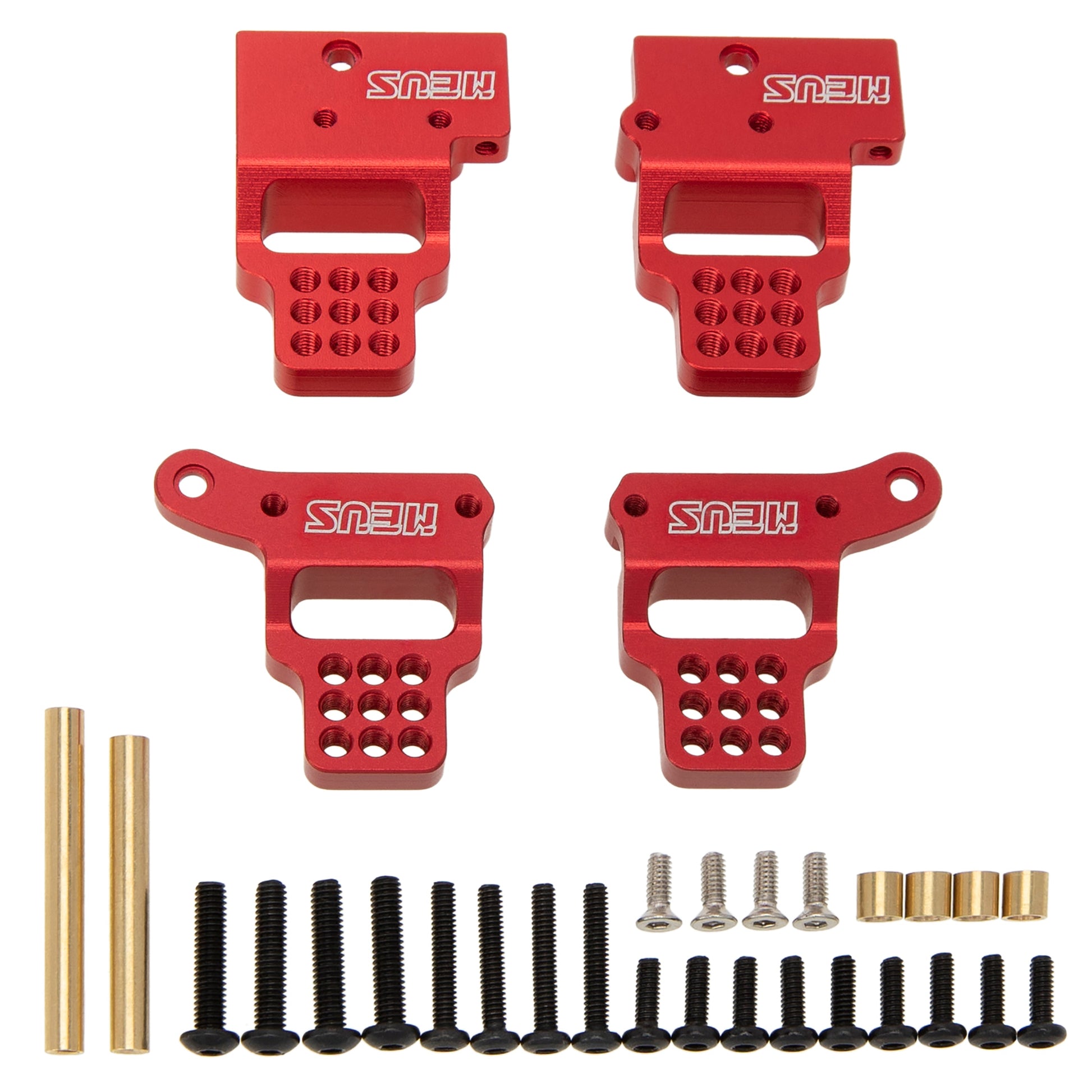 Red Aluminum Multi-hole Shock Mount for TRX4M Bronco Defender