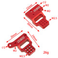 Red Aluminum Multi-hole Shock Mount for TRX4M Bronco Defender