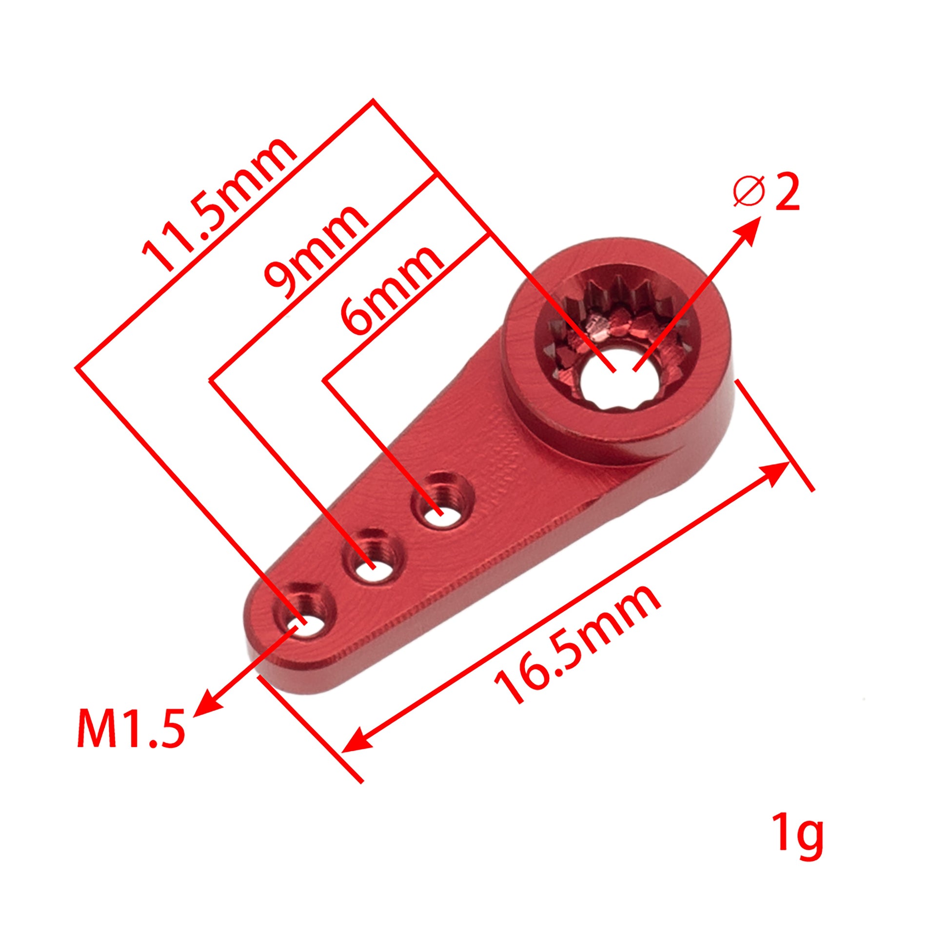 Meus Racing ES08MA II Servo Arm size for SCX24