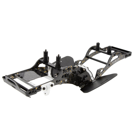 MEUS Racing RC LCG Carbon Fiber Chassis Frame DIY Kit Gearbox Kit OD21% for 1/10 Axial SCX10 I II Capra Upgrade Parts