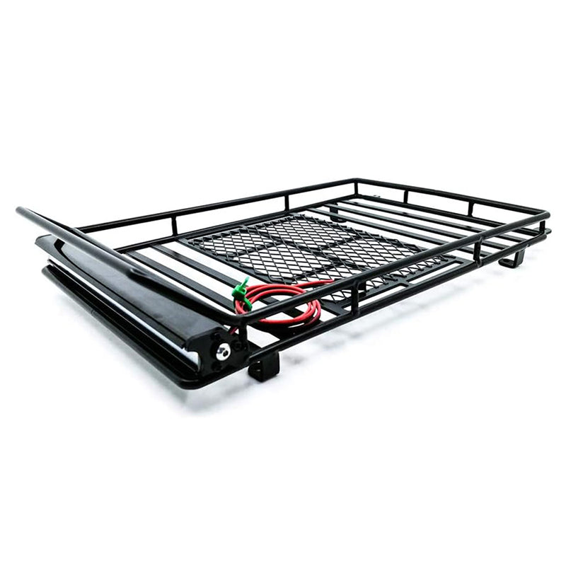 Luggage Carrier Roof Rack with LED Light Bar for Axial SCX10