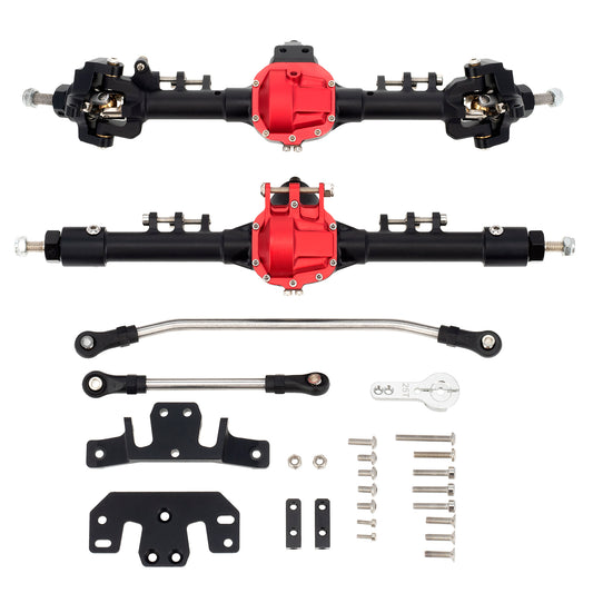 Meus Racing Metal Large Steering Integrated Axle Front/Rear Axle for Axial SCX10 90046 90047 D90 D110