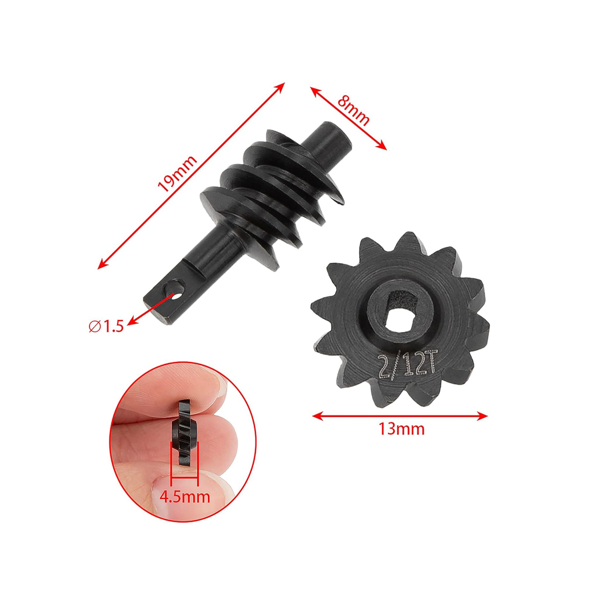 SCX24 2/12T Overdrive Axle Gear Size