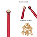 Red Suspension Links Steering Rod Tie for SCX24 JEEP Gladiator