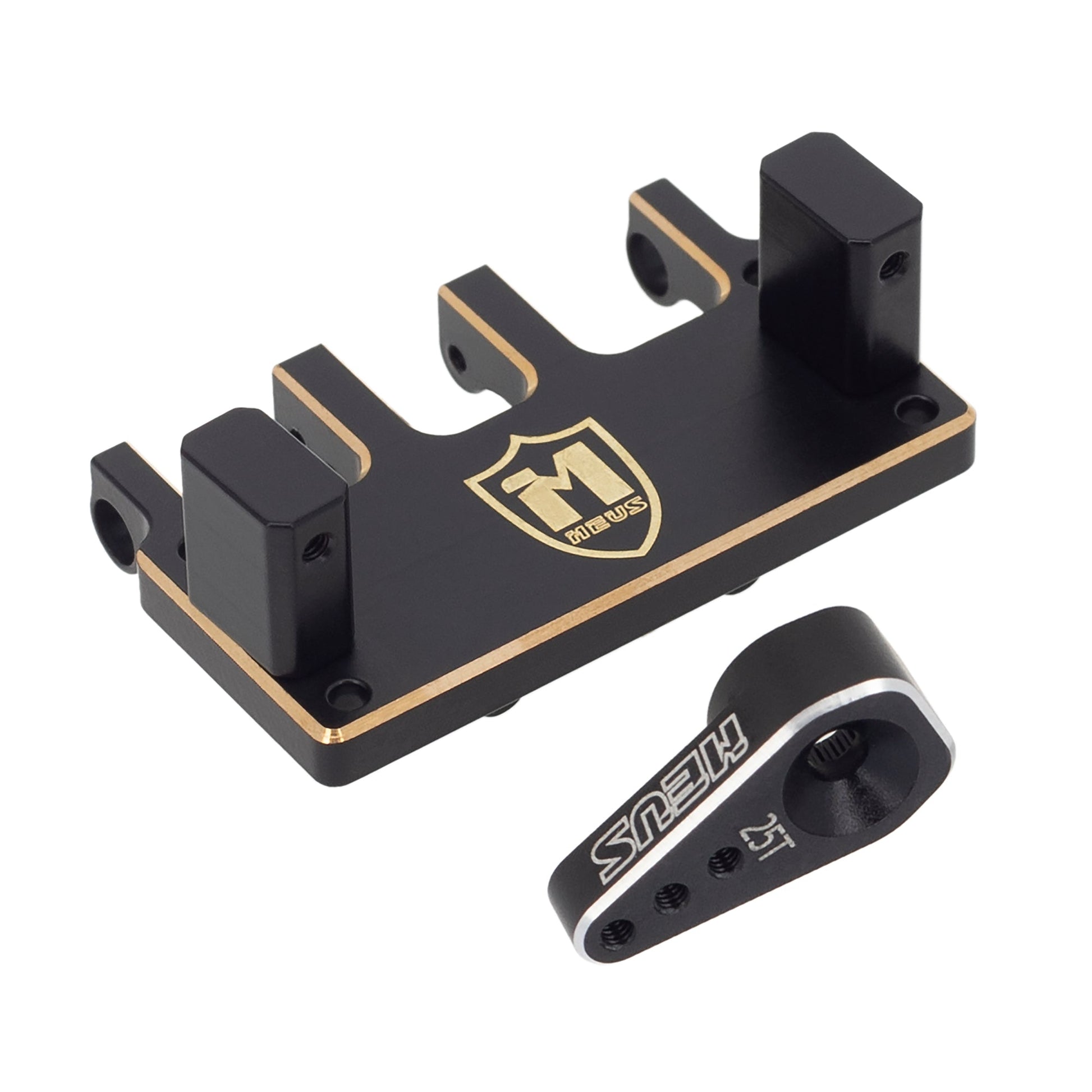 Adjustable Brass Servo Mount With Steering Horn for SCX24 C10 JLU Bronco