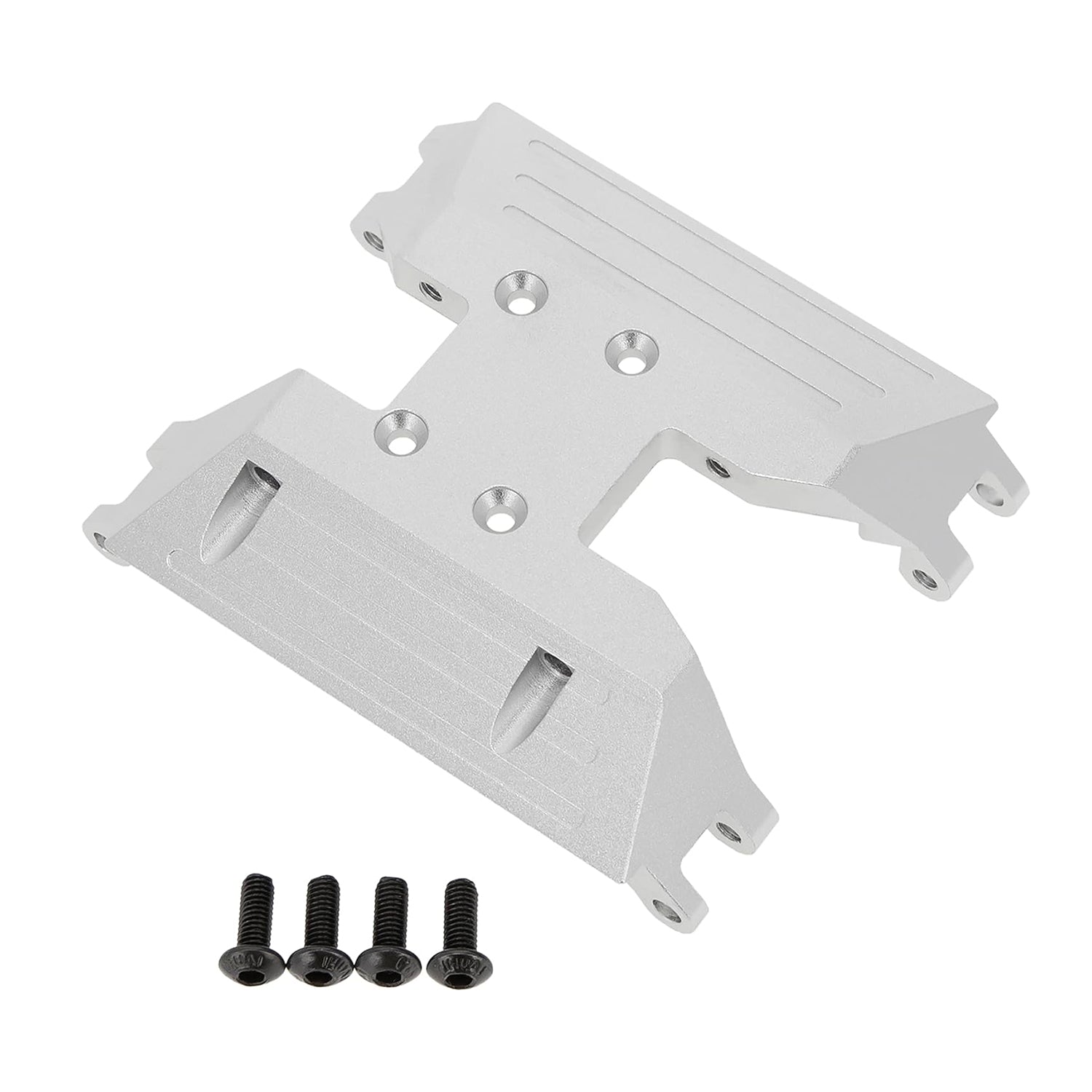 Silver Aluminum Chassis Skid Plate for AXIAL 1/18 UTB18 Capra TRAIL BUGGY