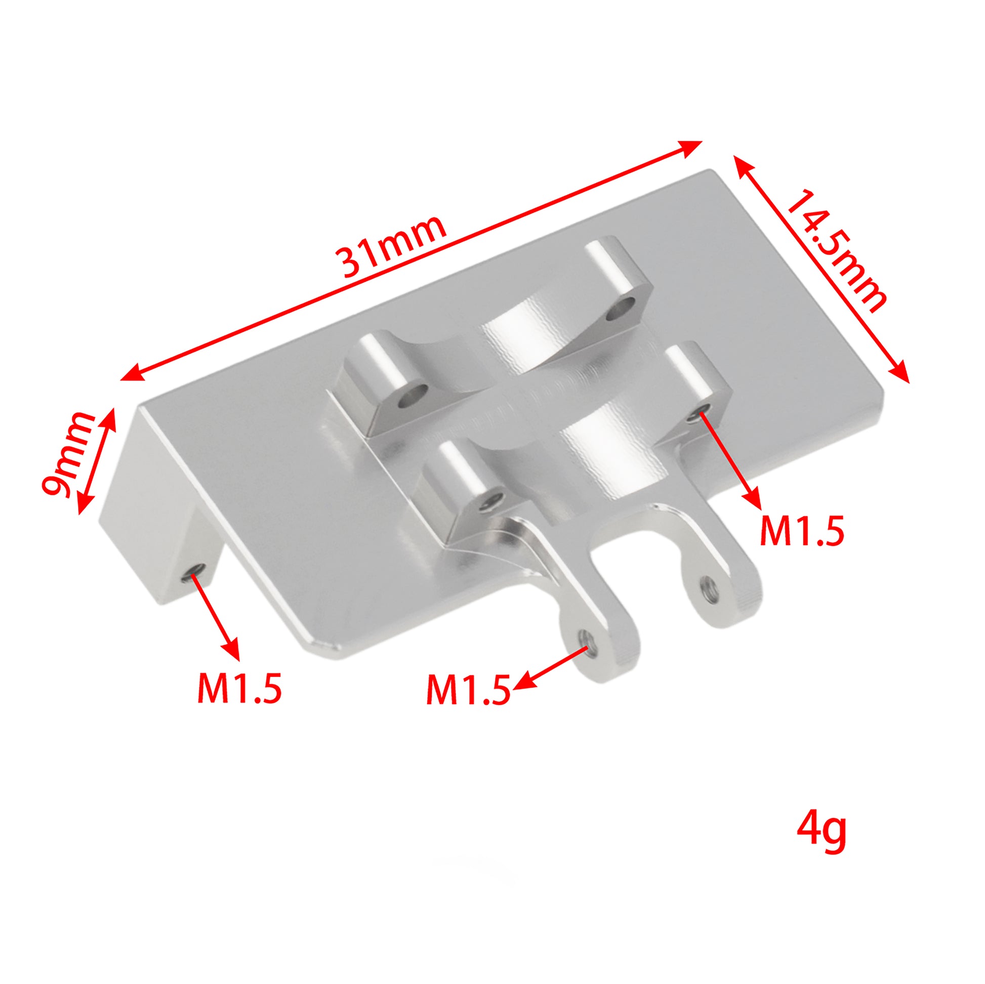 Silver ES08MA Servo mount size