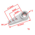 Silver ES08MA servo horn size