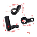 Black Aluminum Alloy Steering Bellcrank Set 7075 size