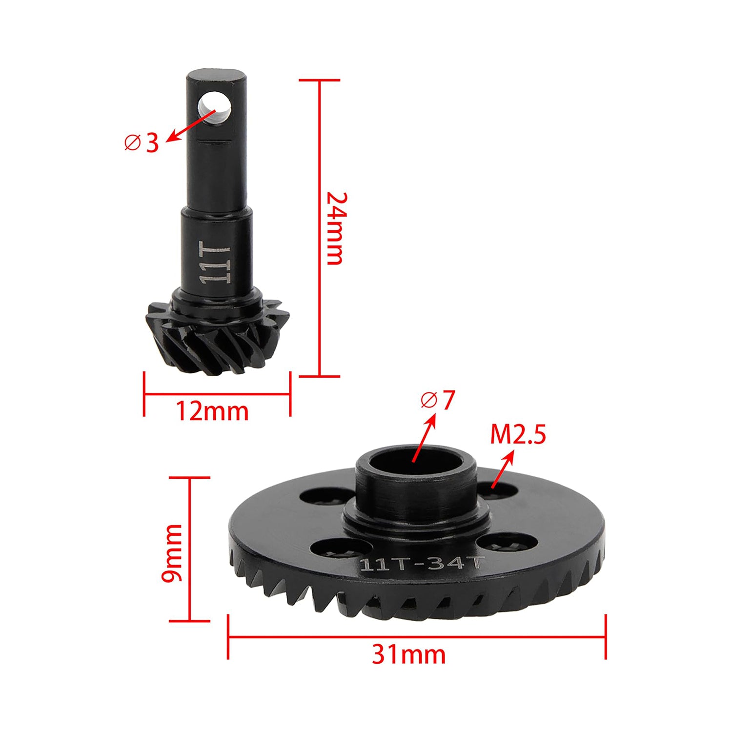 11T/34T underdrive gear for TRX-4 and TRX-6