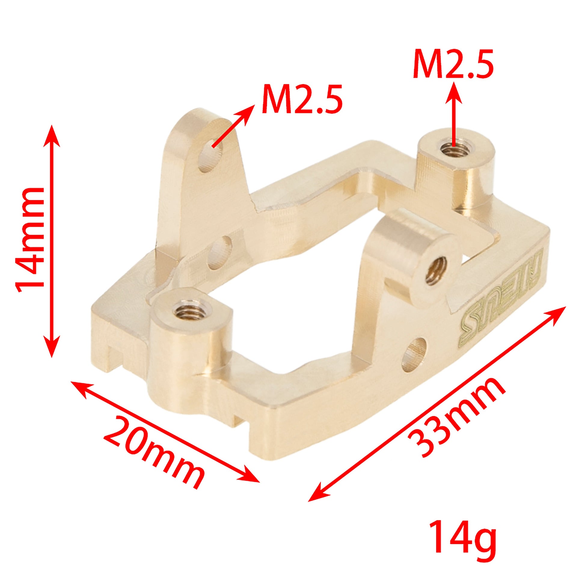 Brass Servo Mount size for 1/18 TRX4M