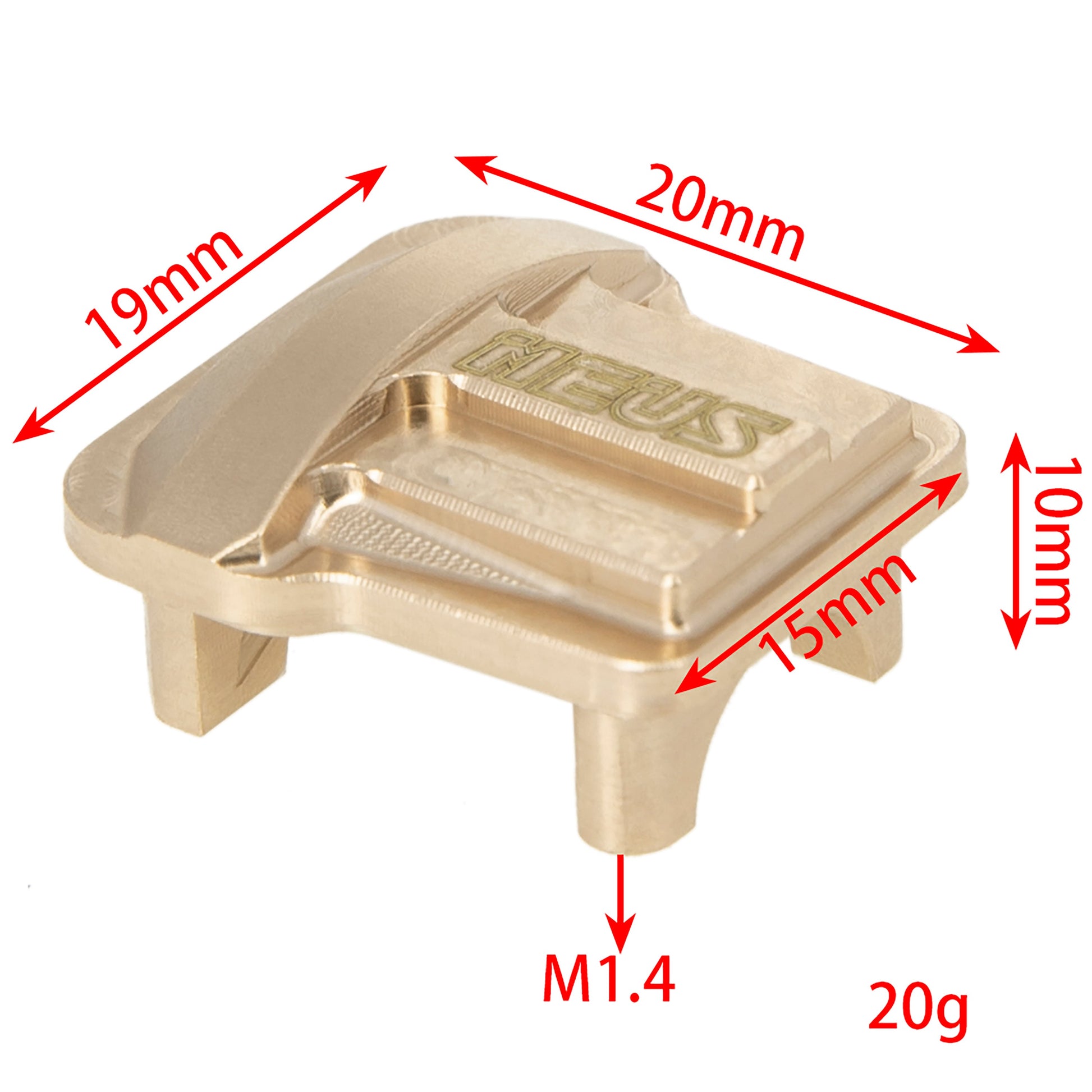 Brass Front Rear Axle Diff Cover Size for TRX4M