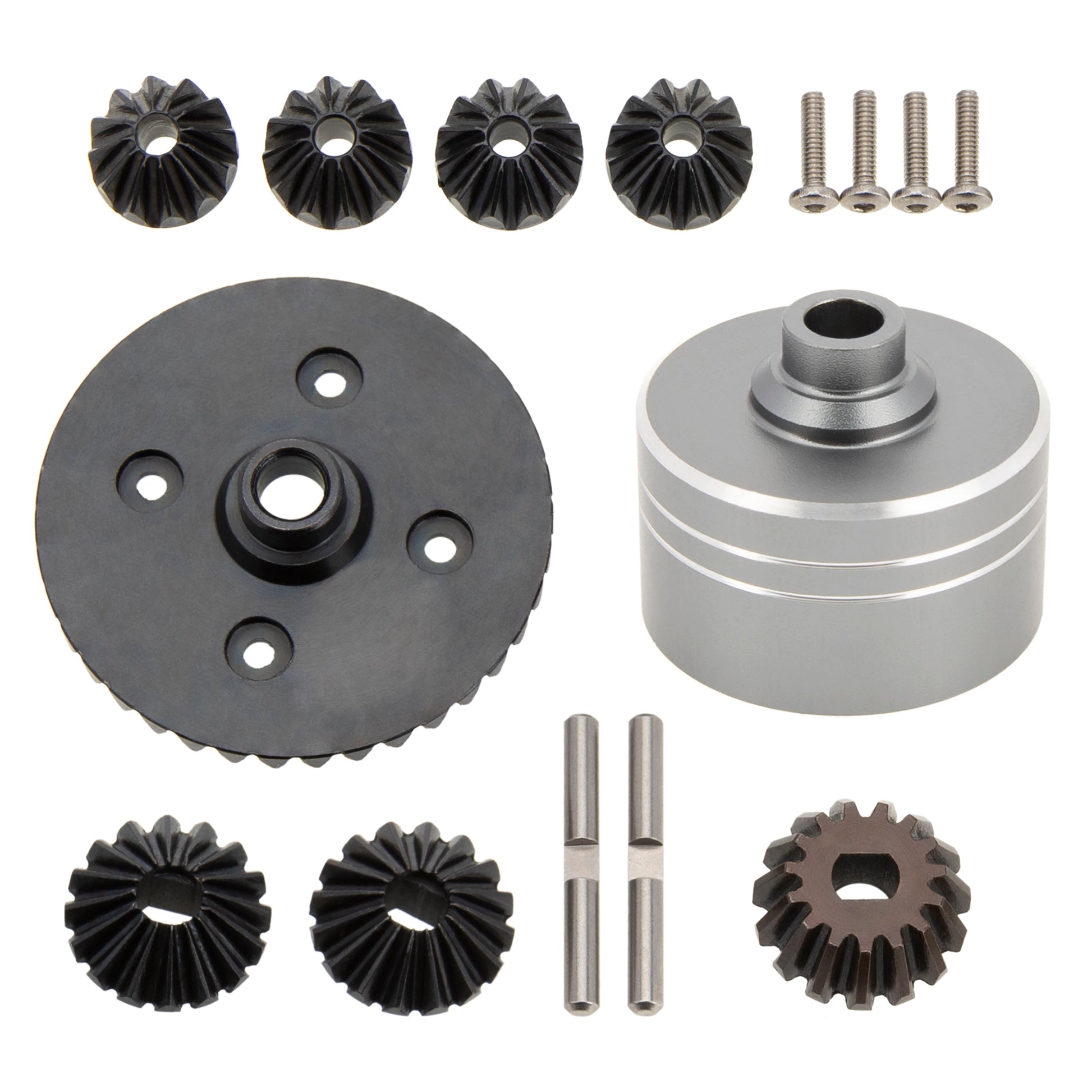 Titanium Metal Differential Case Steel Spur Main Gear for 1/10 Tamiya TT02 TT02B XV02 