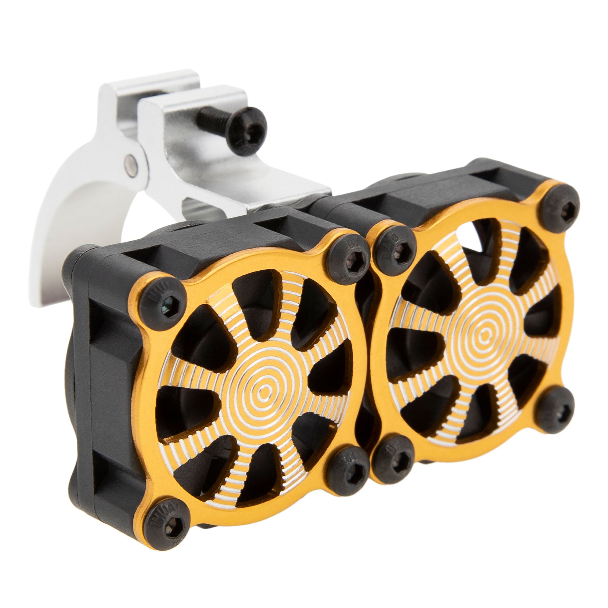 Yellow RC Motor Dual Cooling Fan Heatsink