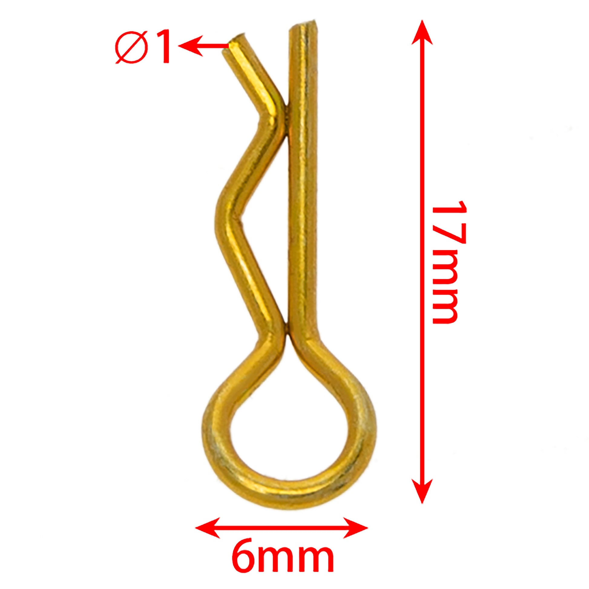 Yellow Aluminum R-Clips for 1/18 1/16 1/24 RC Model