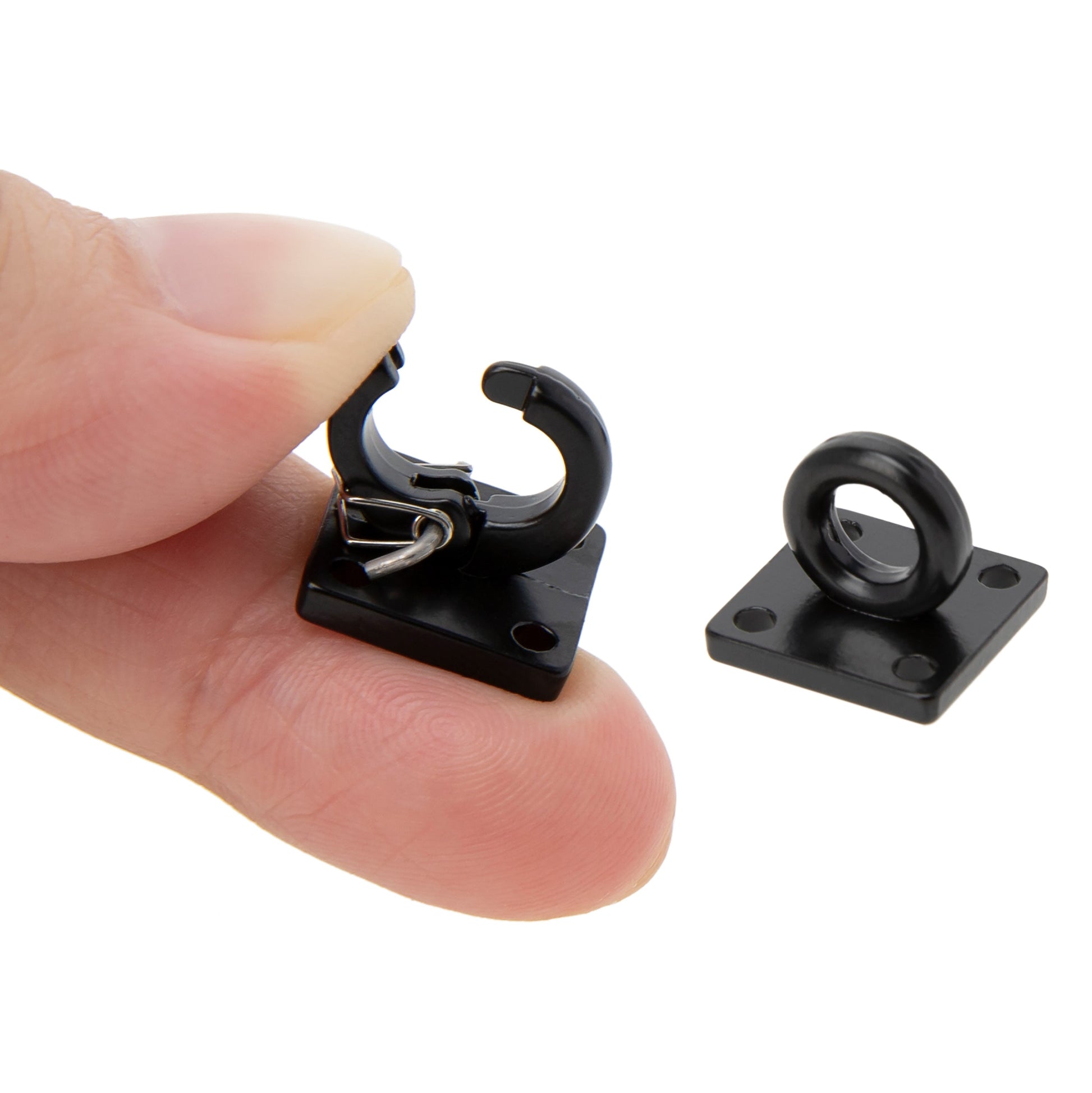 Black Metal Rescue Buckle Simulation Tow Hook for 1/10 RC Car