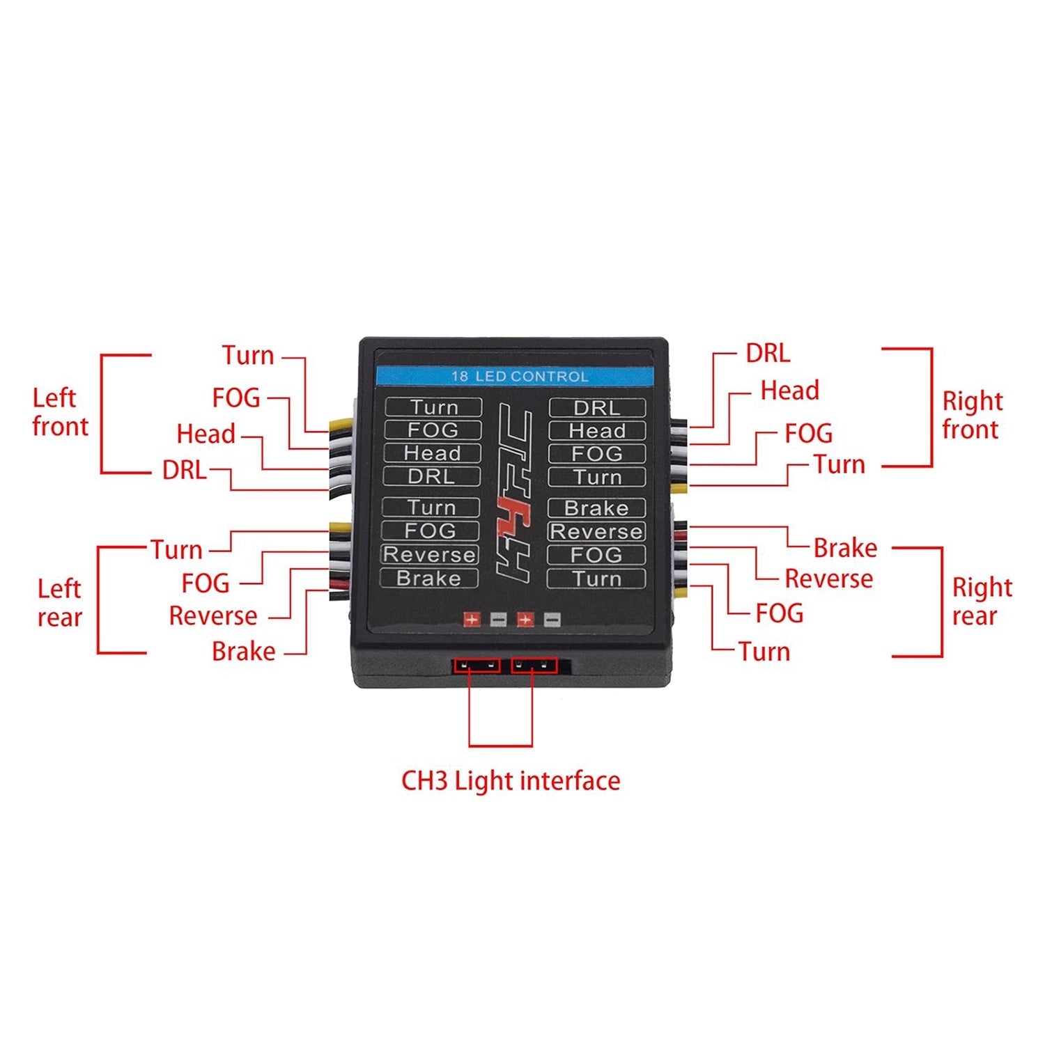 1/10 1/8 RC crawler car model lights