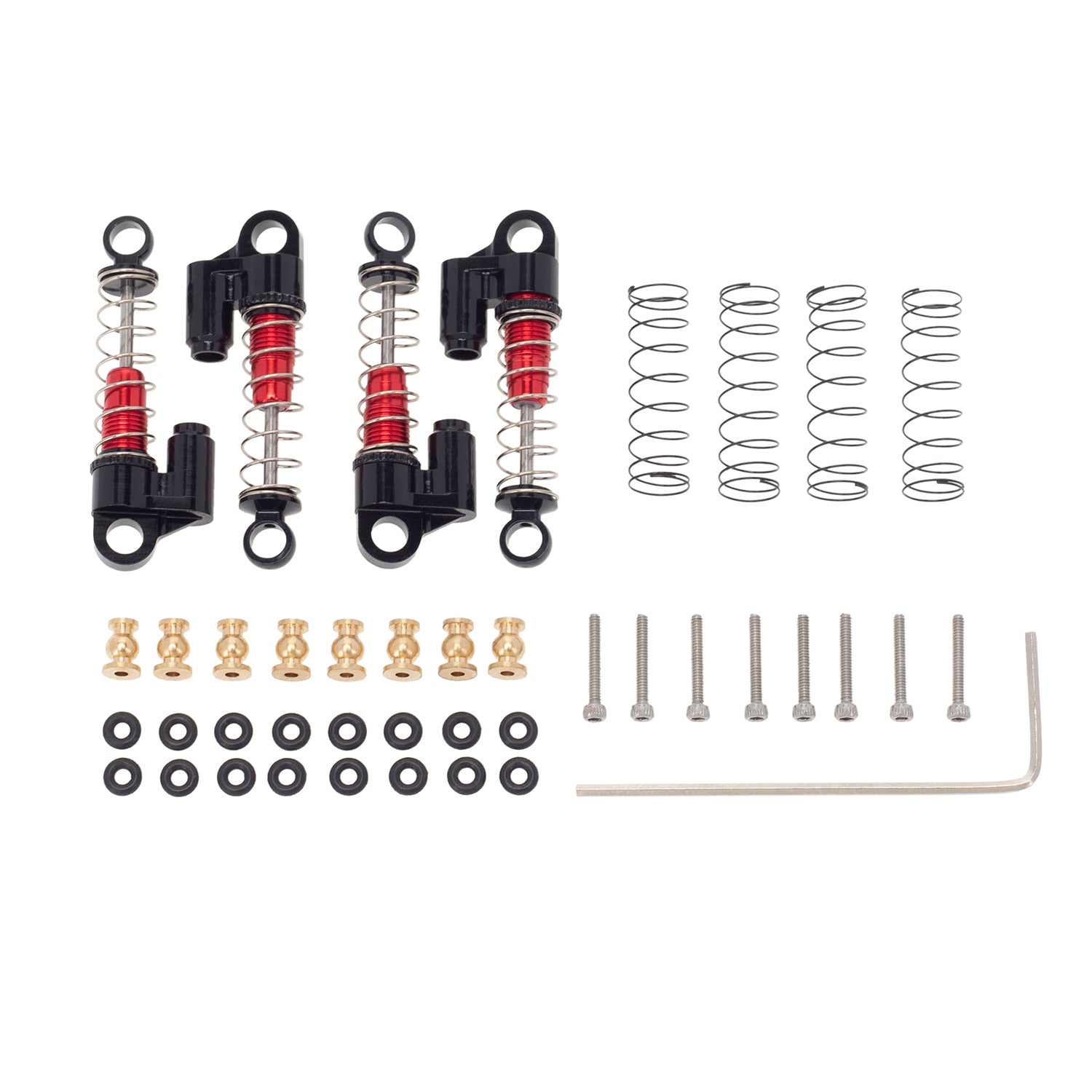 Aluminum Shocks for Axial SCX24 Red