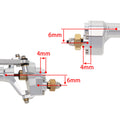 Silver SCX24 Aluminum Alloy front Rear Portal Axle